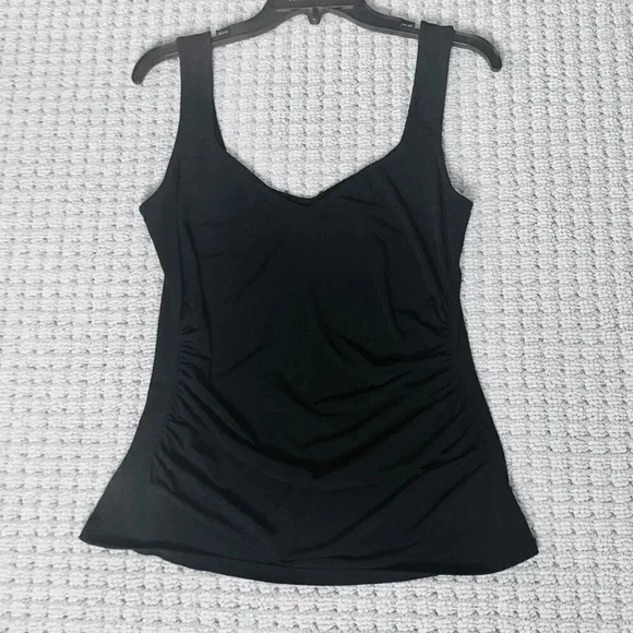 Laundry by Shelli Segal Wide-Strappy Black Top, Size M - Picture 4 of 10